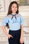 Блузка для девочки SP0202.3 голубой