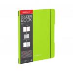 Тетрадь общая ученическая в съемной пластиковой обложке ErichKrause® FolderBook Neon, зеленый, А5+, 48 листов, клетка