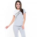 Женская футболка Серебряные полосы из паеток