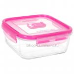 Контейнер с крышкой  SQUARE PURE BOX ACTIVE PINK 38 cl   ОАЭ  60606