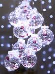 Гирлянда светодиодная Шары с наполнением шарики 3м 12 шаров
