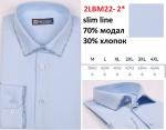 2LBM22+2* БК (M-4XL) Сорочка мужская полупритал. дл. рукав, BROSTEM