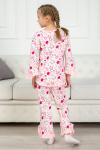 Пижама детская из футера Аленка молочно-розовый