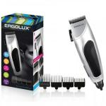 Машинка для стрижки волос ERGOLUX ELX-HC03-C42 10W, 4 насадки, 220-240V, серебро 87172