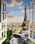 Крепкий кофе с видом на Эйфелеву башню