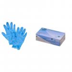 Медицинские  смотровые перчатки нитрил, н/с, н/о, текстур, голубые, CW27 (M) 50 п/уп