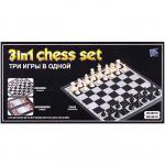 Игра 3 в 1 Шахматы, шашки, нарды 27*27 см магнитные