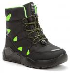 CROSBY черный/зеленый оксфорд/иск. кожа детские (для мальчиков) ботинки (О-З 2022)