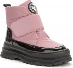 KEDDO розовый/черный нейлон/иск. кожа лак детские (для девочек) ботинки (О-З 2022)