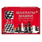 Шахматы, шашки в сред. коробке с полями ИН-1614