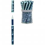 Ручка шариковая Greenwich Line Blue flowers синяя, 0,7мм, игольчатый стержень, грип, софт-тач, GL_24821/Pbl_32681
