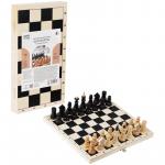 Шахматы обиходные, деревянные с деревянной доской 29*29см, НИ_46630