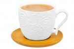 Чашка для капучино и кофе латте 220 мл 11*8,3*7,5 см "Розы" + дер. подстав