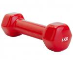 SF 0165 Гантель обрезиненная 4 кг, красная rubber covered barbell 4 kg RED