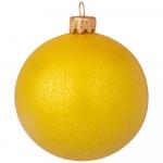 140-313 шар "пудровый цвет" лимонный диаметр=85 мм в подарочной упаковке