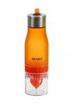 Бутылка для воды с соковыжималкой 0,6 л, оранжевая Bradex SF 0519