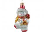 Елочное украшение Снеговик с фонариком, в подарочной упаковке h-9 см