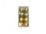Набор елочных шаров 16 шт., 6 см, цвет: золотой YX616003
