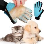 Расческа-перчатка для кошек и собак "Друг" 23см на липучке цвет голубой Ultramarine