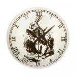 BLUMEN HAUS Ручка керамическая для мебели Часы с кроликом , цвет белый, рисунок черный /300/6