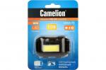 Camelion фонарь налобный LED5355 (3xLR03 не в компл.) 1св/д COB 1W(50lm) до 15 м, пластик, 3 реж., BL