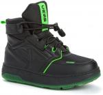 CROSBY черный/зеленый иск. кожа/оксфорд детские (для мальчиков) ботинки (О-З 2022)