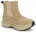 GRUNBERG бежевый натуральная кожа (нубук) Полипротект(PPL) женские ботинки (О-З 2022)