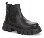 KEDDO черный нат. кожа/текстиль женские ботинки (О-З 2022)