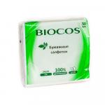 BioCos. Бумажные салфетки белые, 50 шт. Т 2550