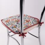 Чехол на стул с завязками 35х38  Радушная хозяйка (Традиция) , рогожка, 100 % хлопок, Дивный сад