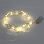 Гирлянда для дома "Звездочка" на батарейках 2,0 м 20 ламп LED, Теплый белый (постоянное свечение)