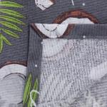 Скатерть декоративная Радушная хозяйка 145х145, рогожка, 100 % хлопок, Кокосы серый