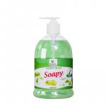 Жидкое мыло "Soapy" эконом "яблоко" с дозатором 500 мл Clean&Green CG8062