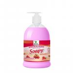 Крем-мыло жидкое "Soapy" малина в карамели увлажняющее с дозатором 500 мл Clean&Green CG8099