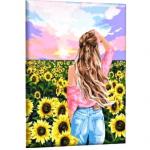 Картина рисование по номерам 40*50 см "Солнечные цветы" GLA11