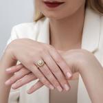 "Бариэри" кольцо в золотом покрытии из коллекции "Франциска" от Jenavi