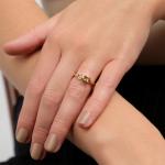 "Бусери мод." кольцо в золотом покрытии из коллекции "Gammi" от Jenavi