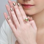 "Инвита" кольцо в золотом покрытии из коллекции "Ротор" от Jenavi