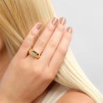 "Дорд" кольцо в золотом покрытии из коллекции "Рок-н-ролл" от Jenavi