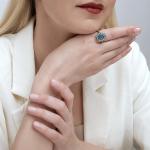 "Иикту" кольцо в серебряном покрытии из коллекции "Самоцветы" от Jenavi