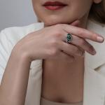 "Валдай" кольцо в серебряном покрытии из коллекции "Самоцветы" от Jenavi