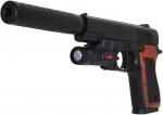 Пистолет пластмассовый SP-3D лазер, глушитель 31см в/п