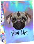 Пакет подарочный 42х31х12см Pug Life YM-2026