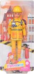 Кукла 8461 Пожарный с аксессуарами в/к
