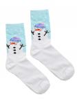 Носки НГ р.35-40 "Новогоднее настроение" Снеговик
