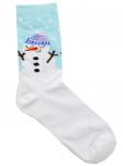 Носки НГ р.35-40 "Новогоднее настроение" Снеговик