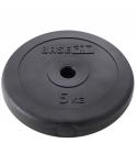 Диск пластиковый BASEFIT BB-203  5 кг, d=26 мм, черный.