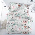 Комплект постельного белья 1,5-спальный, перкаль, детская расцветка (Морячок)