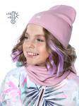 Комплект шапка и снуд для девочки 12л9423
