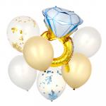 FNtastic Набор воздушных шаров, 7 шт, кольцо фольга 48x70см, латекс 12"